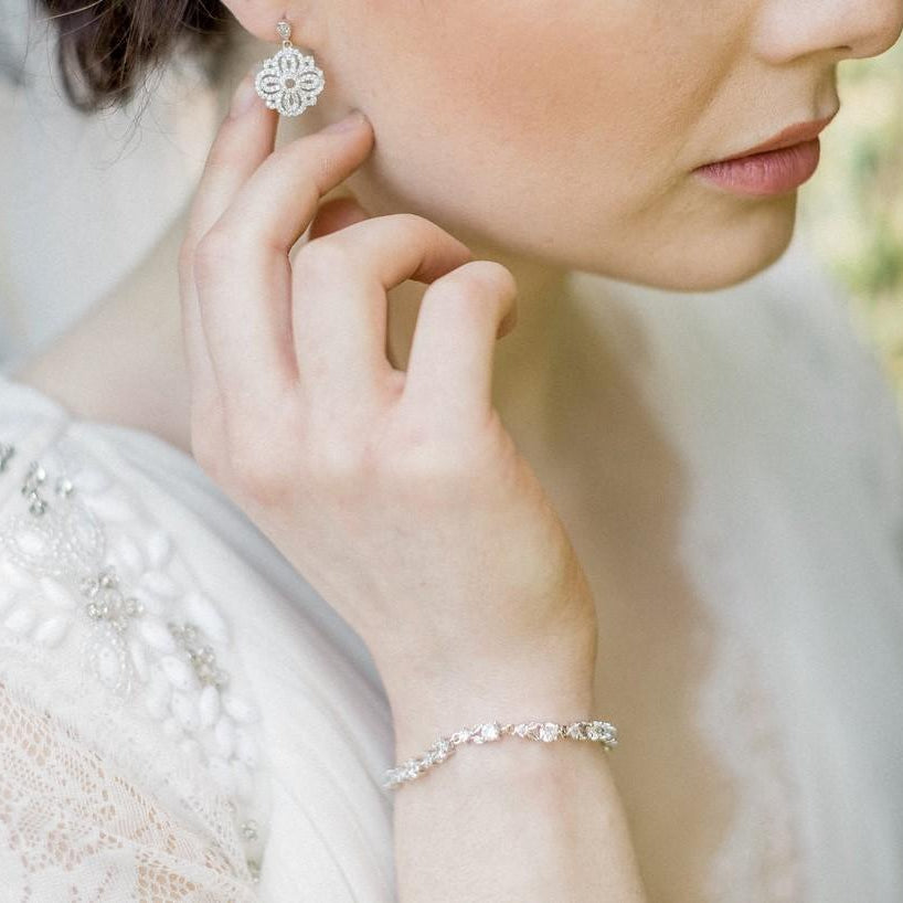 Jules Bridal - Antoinette, Fine Silver Crystal Bracelet