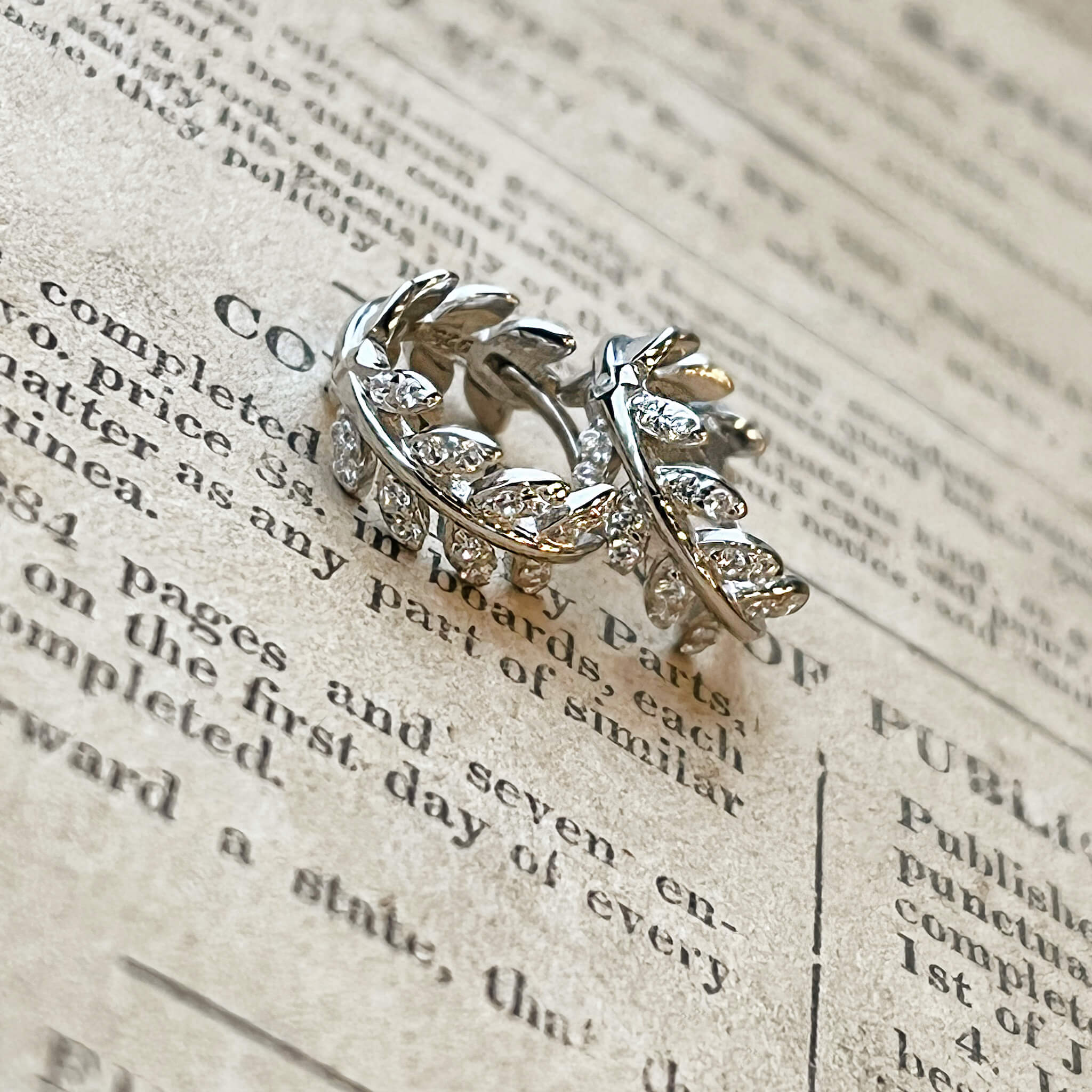 Jules Bridal - Loree, Silver Crystal Hoop Earrings