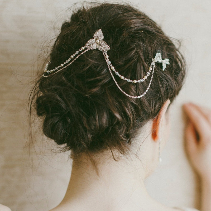bridal headpieces rose gold